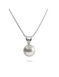 Single Freshwater Pearl and Sterling Silver Necklace
