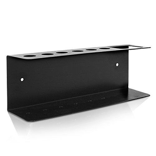 Wall Mounted Black Metal Dry Erase Board Marker & Eraser Storage Caddy