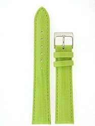 Watch Band Lizard Grain Lime Green Patent Leather