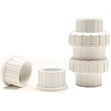 Red Flag Products True Union Ball Check Valve Water Pump Socket with Extra End Connector, 1-Inch, White