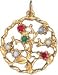 Tree of Life in Open Circle, 14K Gold Charm