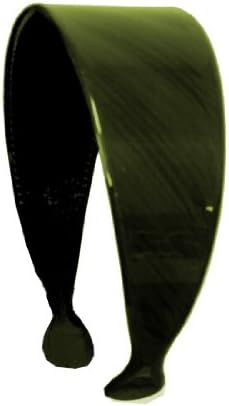 Olive Green with Black Strokes 2 Inch Headband Hair Band with Teeth (Keshet Accessories)