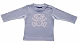 Baby T-Shirt With Printed Teddy Bear, Light Blue With Long Sleeves, 4-6 Months