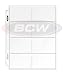 20 (Twenty) PREMIUM BCW Pro 8-pocket Pages - Eight Pockets Page (8 Top Load / Horizontal Slots) Made in USA