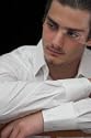 Romantici: Men's Long Sleeve White Casual Shirt, 100% Cotton with Special Soft Effect Surface, Elegant Embroidery. Excellent for Prom, Wedding, Dating, Clubbing!