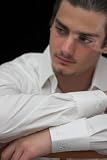 Romantici: Men's Long Sleeve White Casual Shirt, 100% Cotton with Special Soft Effect Surface, Elegant Embroidery. Excellent for Prom, Wedding, Dating, Clubbing!