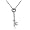 Eve's Addiction Sterling Silver Diamond CZ Key Pendant, 16 inches