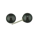 14K Gold Akoya Pearl Stud Earrings - Black