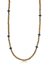 Vanessa Mooney Ramona Sandalwood Black Cross Necklace