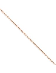 14k Rose Gold 24in 1.0mm D/C Cable Necklace Chain. Metal Wt- 2.03g