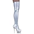 5 3/4 Inch Sexy Stretch Thigh Boot Hologram Platform High Heel Boot