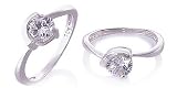 Round Cut White CZ Ring Sterling Silver