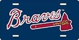 Atlanta Braves Navy Laser Cut License Plate