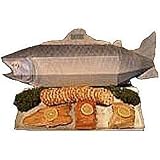 2 Feet Long *LIFESIZED* Wild Smoked Salmon & Seafood Gift Basket