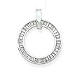 14k White Gold & Baguette Diamond Circle Pendant (0.50ctw)