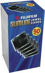 Fujifilm Media 25367050 Empty Slim Jewel Cases - 50 Pack (Black)