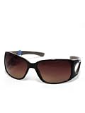 NINE WEST Sunglasses Dark Brown Square Plastic - B001L53EJW