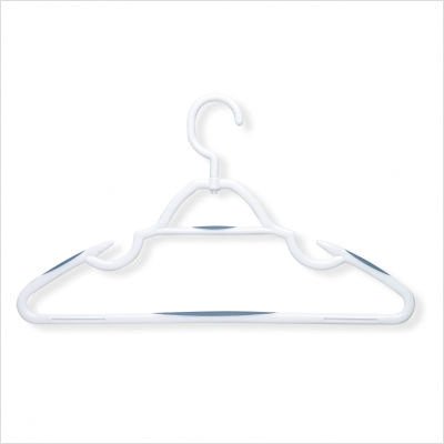 Honey-Can-Do HNGT01323 Soft Touch Swivel Hangers White, 10-Pack