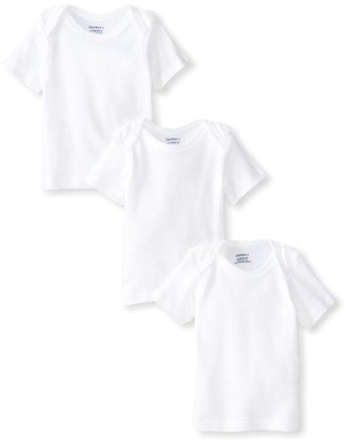Gerber Unisex-Baby Newborn 3 Pack Pullon Short Sleeve Shirt