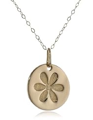 Duragold 14k Yellow Gold Organic Pendant Necklace, 18"
