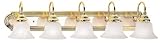 IMAGE OF Livex 5 Light Brass Wall Sconces 1005-25