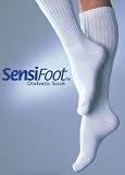 Jobst Sensifoot Crew Sock - White, Size L: Women 11.5-13 Men 10.5-12