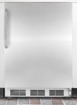 Summit AL650BIX Built-In Compact Refrigerator with Adjustable Wire Shelves, Fruit and Vegetable