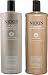 Nioxin System 6 Cleanser & Scalp Therapy Liter Duo 33.8 Oz For Medium/Coarse, Natural, Noticeably Thinning Hair