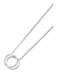 Sterling Silver 16 to 18 inch Adjustable Interlocking Infinity Circles Necklace