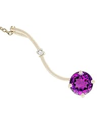 Tommaso Design (tm) Genuine Round Amethyst Pendant