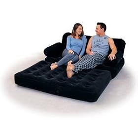 Convenient Inflatable Couch / Double Bed with Electric Pump