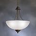 3 Lt Pendant, Tannery Bronze, Clear Etched glass