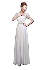 Cap Sleeves Floor Length Crystals Crystal Beaded Evening Dress 