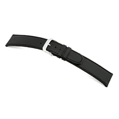 RIOS1931 Uhrenarmband Ecco Rindleder Schwarz Medium Bandanstoss 18 mm