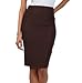 Sakkas Petite High Waist Stretch Pencil Skirt with Shirred Waist Detail