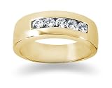 0.4 ctw. Woman's Round Diamond Wedding Band in 14K Yellow Gold