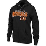 IMAGE OF NFL Women's Cincinnati Bengals Football Classic III Long Sleeve Fullzip Fleece Hoodie (Black, Medium)
