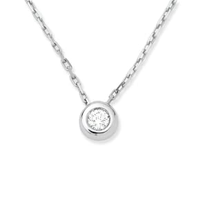 Miore - Collier Femme - Or blanc 750/1000 (18 carats) 2.75 gr - Diamant 0.1 cts