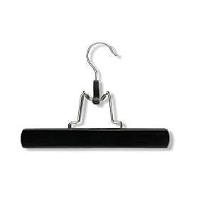 Honey-Can-Do HNGZ01527 Wood Clamp Pant Hangers, 8-Pack, Black