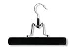Honey-Can-Do HNGZ01527 Wood Clamp Pant Hangers, 8-Pack, Black
