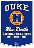 Duke Blue Devils 24x36 Dynasty Wool Banner