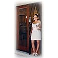 32" Wide Hands-Free Screen Door (Black) (32"w)