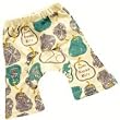 Sckoon Organic Cotton Monkey Pants blue Pear 6-12 Month