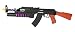 Sunshine Musical Black Toy Gun with Music and Moving Action AK 74 RS.399.00