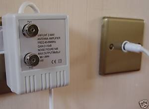 2 Way Mains Powered TV Aerial Splitter by electrosmart