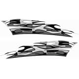 Checkered Racing Flag Motorcycle Gas Tank Flame Decals by Weston Signs