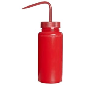 Bel-Art, Scienceware, 116510016, Bottle, Wash, Polyethylene, Wide Mouth, With/Red Closure, 16oz, 6/Package