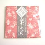 白雪ふきん 友禅染 紅葉 朱