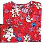 Frosty the Snowman Cherokee Uniforms Snow Days Scrub Top (XL)