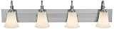 Barrington Brushed Steel Four Light Bath Bar